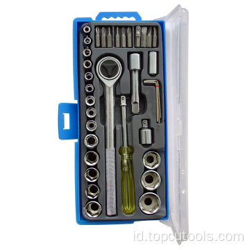 Soket 36 pcs Set dengan pegangan ratchet 3/8 &quot;